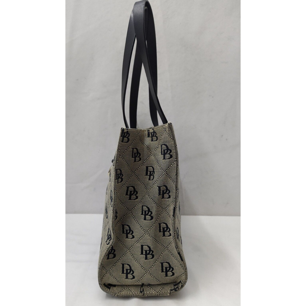 Dooney & Bourke Black Canvas Db Printed Double Ha… - image 5